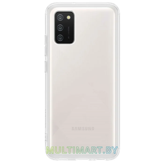 Чехол Samsung Soft Clear Cover для Galaxy A02s (белый)